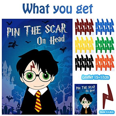 Lidmada Pin The Scar On Harry Game For Wizard Potter Theme Party