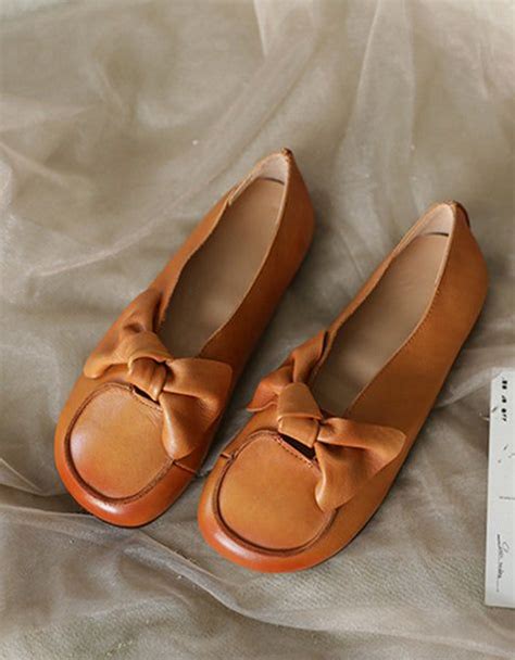 Women Retro Leather Flat Shoes Obiono — Page 19 In 2023 Leather