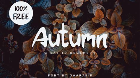 Autumn Font · Pinspiry