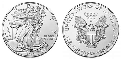 2015 W American Silver Eagle Bullion Coin Bullion No Mint Mark Type 1