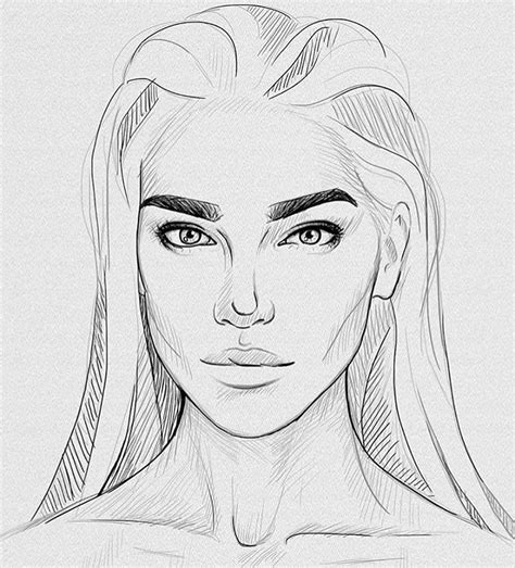 Pretty Girl Face Drawing At Explore Collection Of