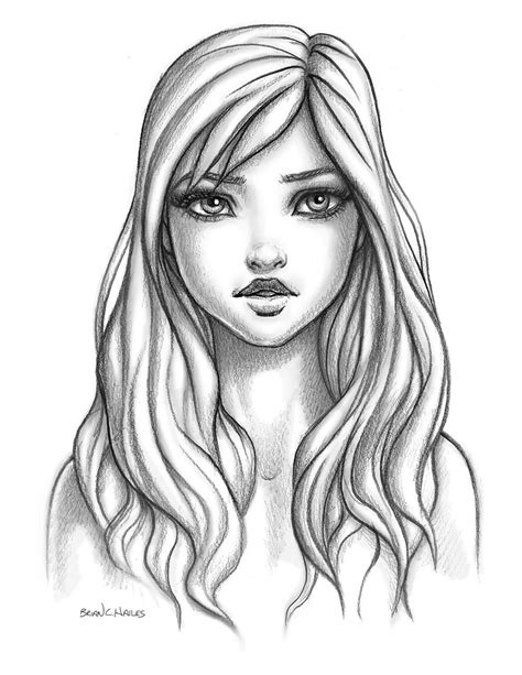 How To Draw A Face Girl Review At How To