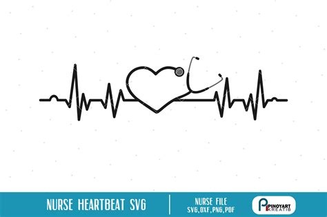 Nurse Heartbeat Svg Nurse Svg Heartbeat Svg Svg Files For Cricut By