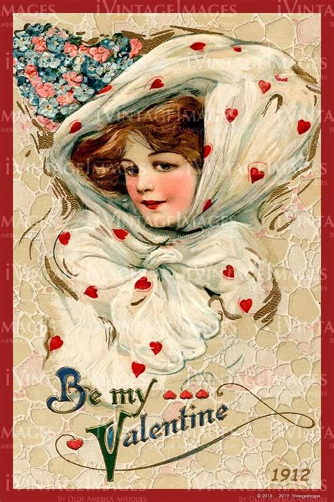 Victorian Valentine 1912 05 Victorian Valentines Vintage Holiday