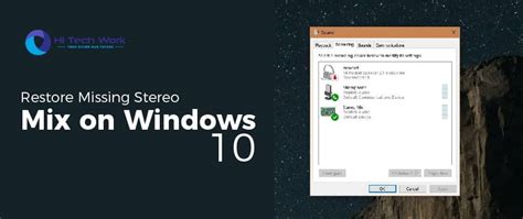 Stereo Mix Windows 10 Mozturbo