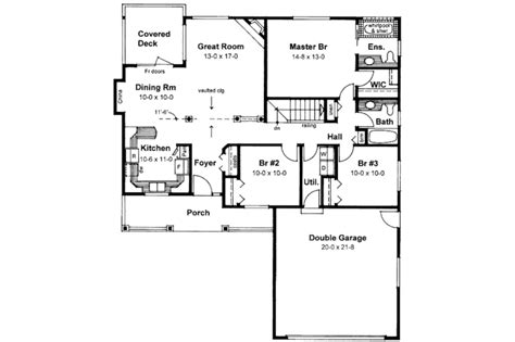Ranch Style House Plan 3 Beds 2 Baths 1368 Sqft Plan 126 139
