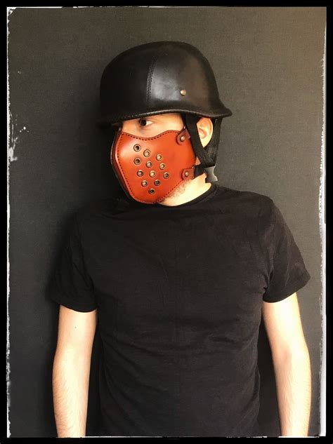 Motorcycle Leather Mask Customandpersonalize Mask T For Etsy