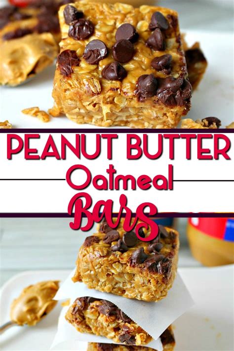 Perhaps what's most appealing about these no bake bars is their varied texture; Peanut Butter Oatmeal Bars - easy, no bake and a healthy ...