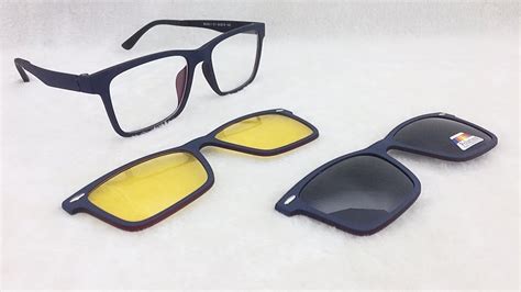 kit armação Óculos grau clip on lente de sol imã s019 r 120 00 em mercado livre