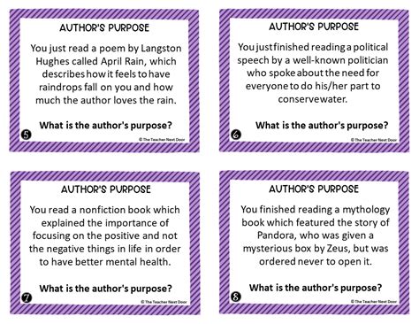 Authors Purpose Task Cards Print And Digital For 3rd 5th Grades
