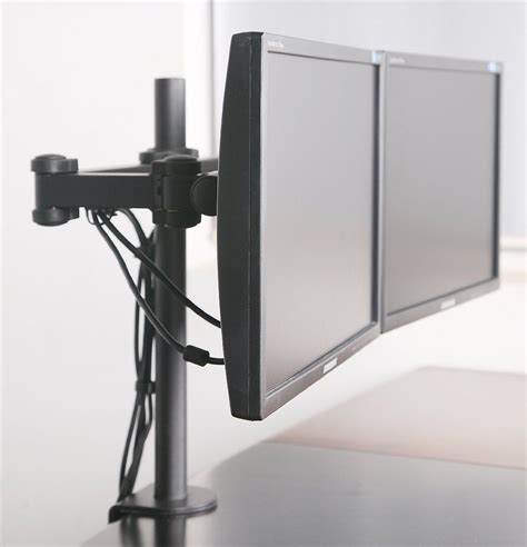 Dual Lcd Monitor Desk Mount Stand Heavy Duty Fully