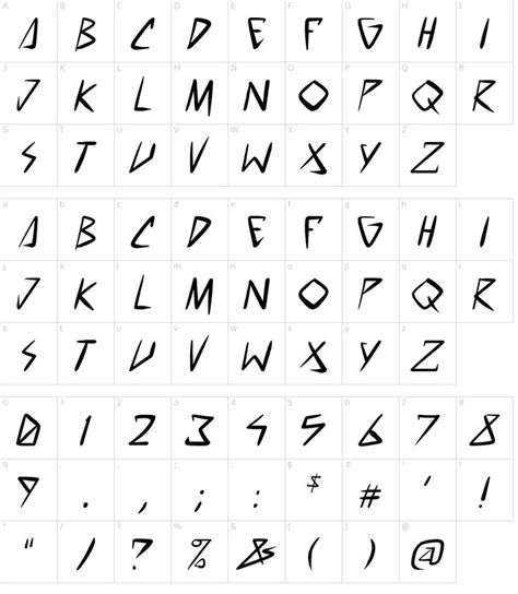 Slash Font Punk Font Hand Lettering Alphabet Fonts Lettering Fonts