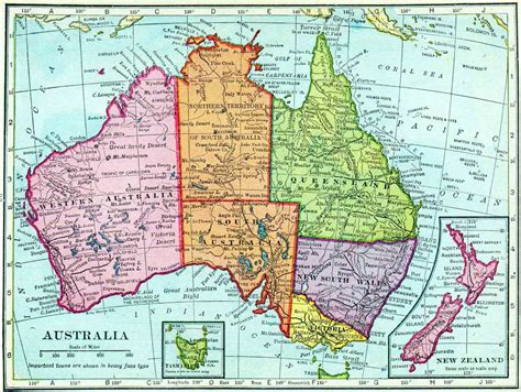 Australia Map 1911 