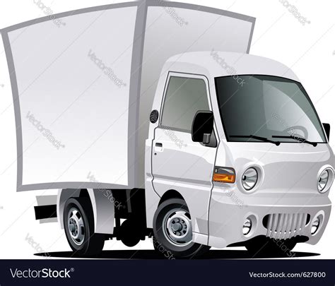 Cartoon Delivery Truck Royalty Free Vector Image
