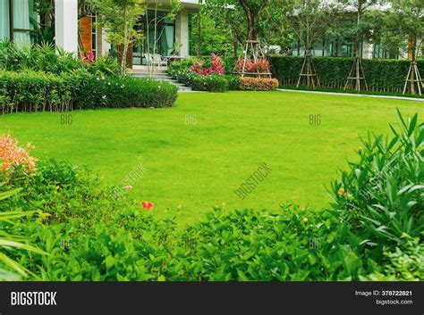 House Park Green Lawn Image And Photo Free Trial Bigstock