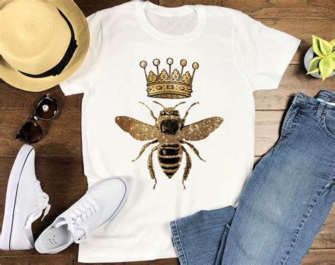 Queen Bee Classic T Shirt Queen Bee Shirt Bee Honeybee Etsy