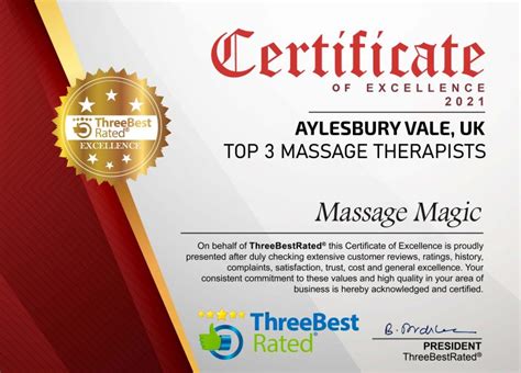 Massage Magic Is Rated One Of The Top Three Massage Therapists In Aylesbury Vale In 2021