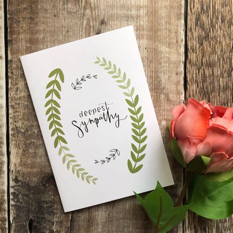 Sympathy Card Deepest Sympathy Card Sorry For Your Loss Etsy