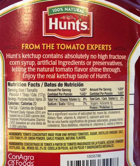 Losing Weight Low Carb Ketchup Nutrition Facts Healthy Food For A