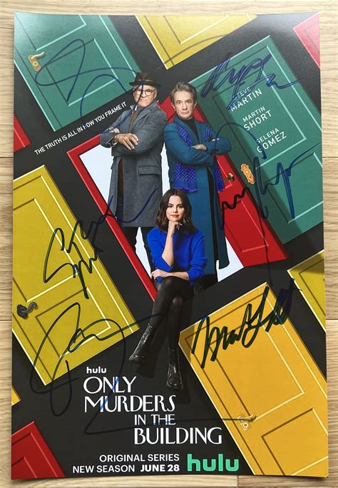 Only Murders In The Building Cast Signed Photo Steve Martin