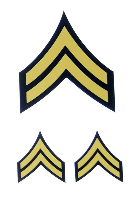 Us Army Military Corporal Rank Stripes Colored Cpl Decal Etsy