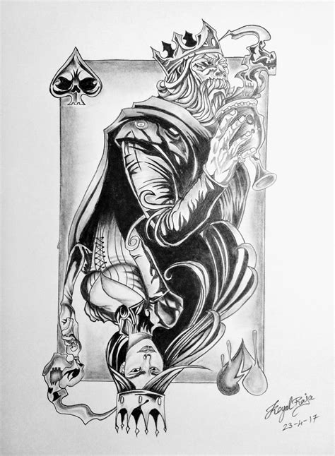 Cards King Queen Tatuaggi Carte Da Gioco Disegni