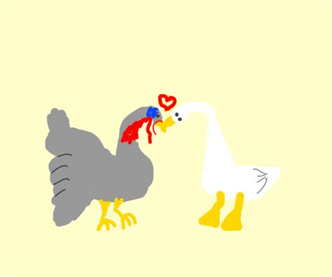 turkey kissing goose drawception
