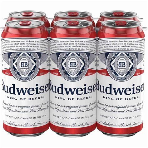 Budweiser 6 Pack 16oz Cans Buscemis Livonia