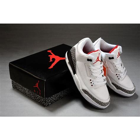 Discount Air Jordan 3 Retro Shoeswhiteblackgreyj3 125 Via Polyvore