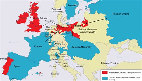 Alliances In Europe During Seven Years War 1756 1763 Reurope