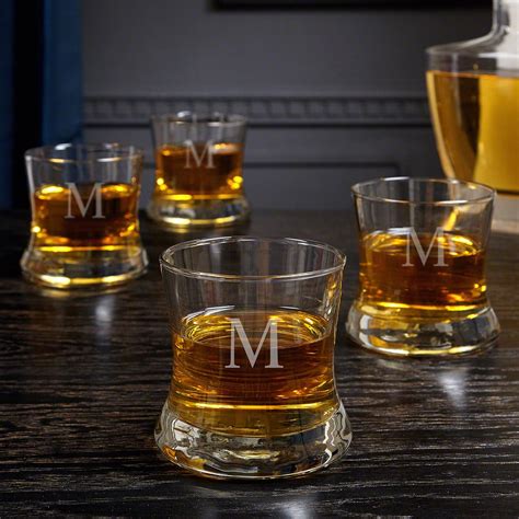 clooney personalized bourbon glasses set of 4