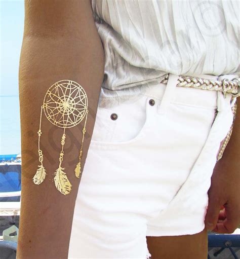 Buy Metallic Temporary Transfer Tattoos For Women Teens Girls 12 Sheets Gold Silver Temporary