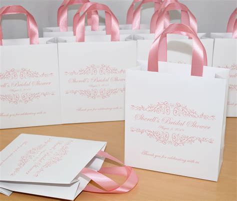 25 Blush Bridal Shower T Bags Personalized Wedding Party Etsy