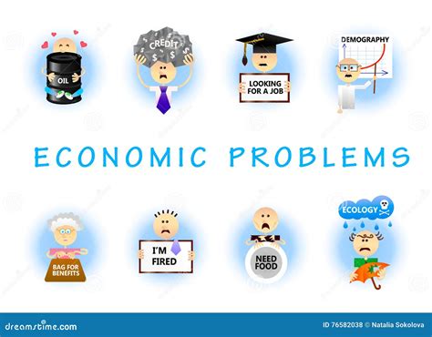 Sistema Del Plano De Los Problemas Económicos Ilustración Del Vector