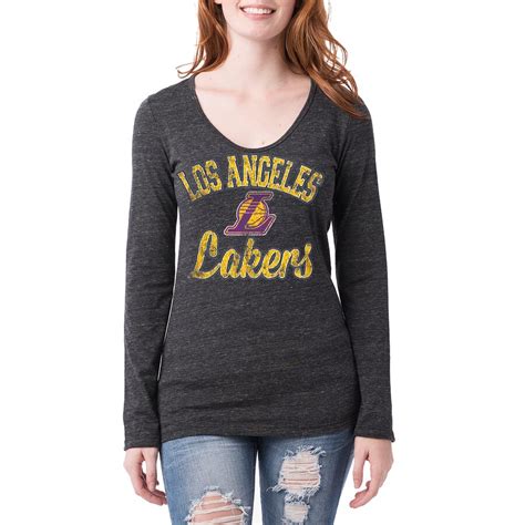 People come and go but legends are forever. Women's Los Angeles Lakers New Era Black Distressed Logo ...