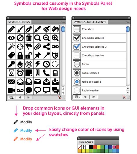 Kuchen Backofen Adobe Illustrator Symbols Panel
