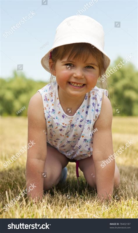 Little Adorable Girl Posing Park Stock Photo 78402187 Shutterstock