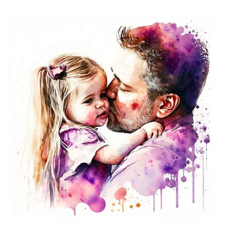 9000 Daddy Daughter Watercolor Pictures