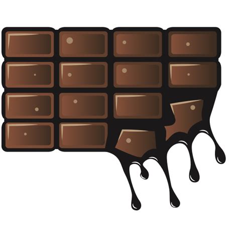 Melting Chocolate Bar Free Svg