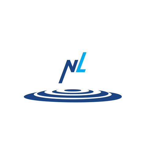 Nl Letter Blue Logo Nl Monogram Simple Vector Logo Symbol 5643473