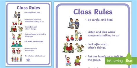 foundation phase class rules display poster teacher made