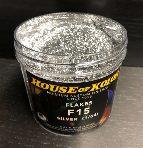 House Of Kolor Metal Flake F15 Silver 164 Dry Flake 6 Oz New For