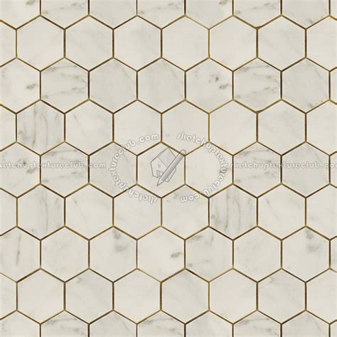 Hexagonal Cream Marble Tile Texture Seamless 14259