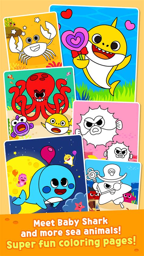 Pinkfong Baby Shark Coloring Book Amazonfr Appstore Pour Android