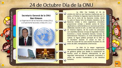 24 De Octubre Día De La Organización De Las Naciones Unidas Onu Onu