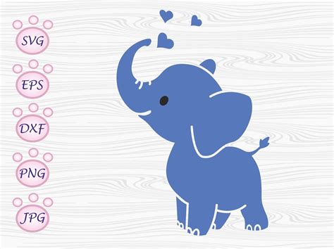 Baby Elephant Svg Png File Instant Download Etsy
