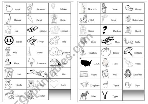 Pictionary With Simple Words Esl Worksheet By Irish Girl