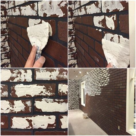 How To Diy A White Faux Brick Wall Faux Brick Faux Brick Walls Faux