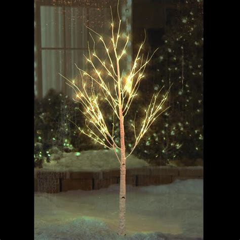 6 Pre Lit White Christmas Twig Tree Outdoor Yard Art Decoration Warm