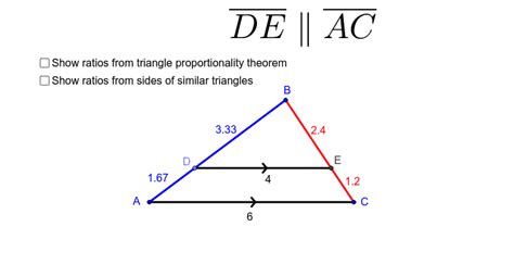 Triangle Proportionality Theorem Geogebra